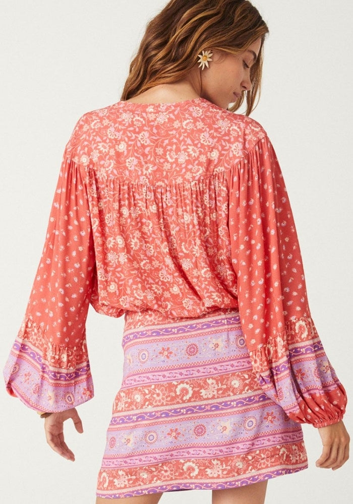 SPELL Sunshine Bandit Blouse - Cayenne