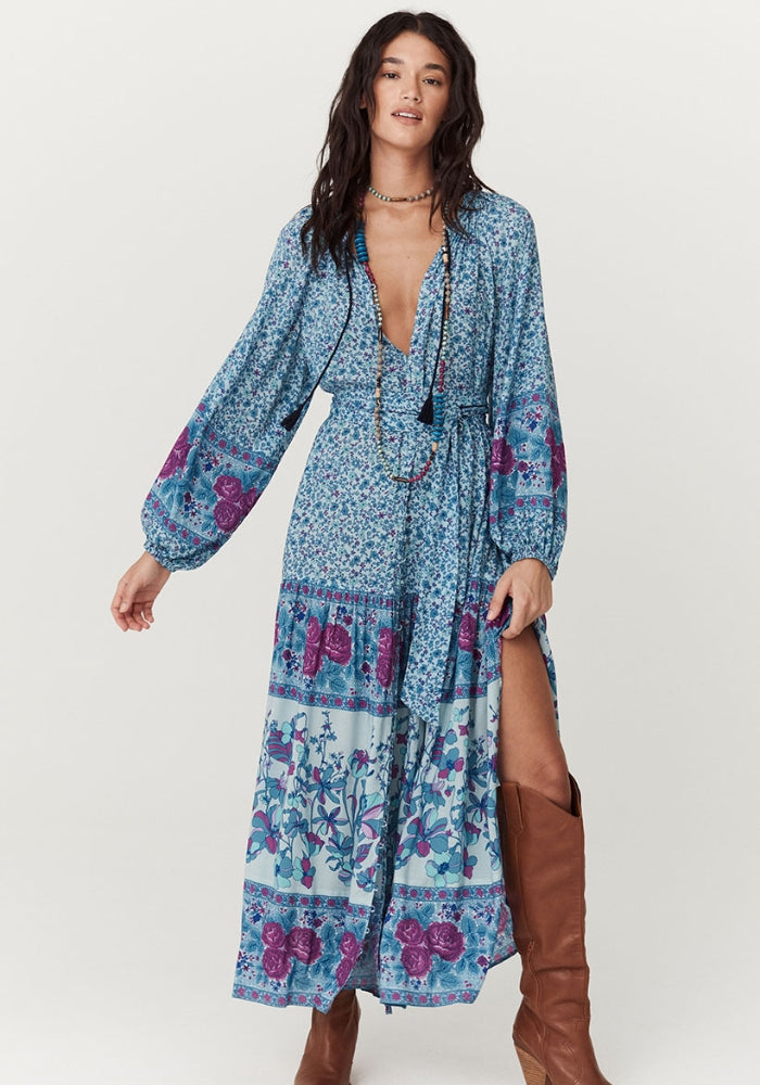 SPELL Love Jetty Gown - Blue Nirvana