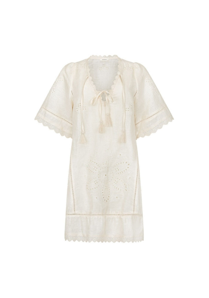 SPELL Pfeiffer Mini Dress - Antique Crème