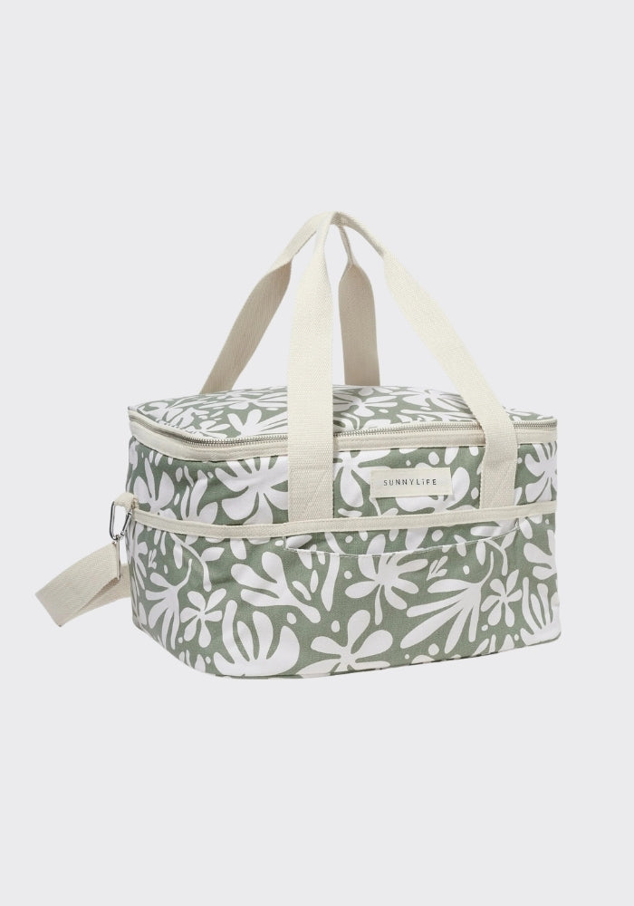 SUNNY LIFE Canvas Cooler Bag The Vacay Olive