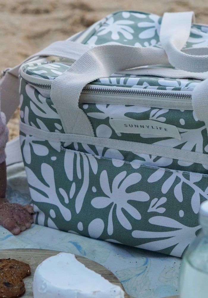 SUNNY LIFE Canvas Cooler Bag The Vacay Olive