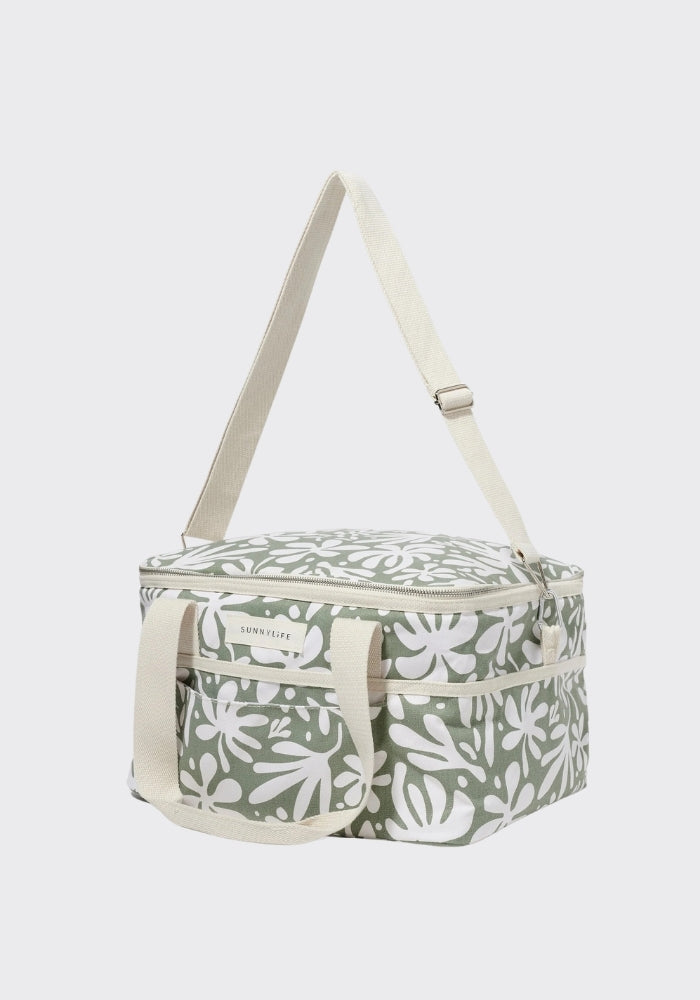 SUNNY LIFE Canvas Cooler Bag The Vacay Olive