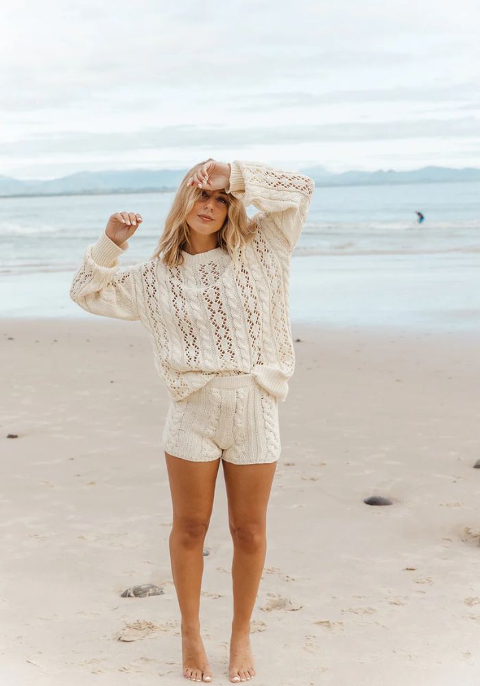 TROPICAL DREAM Bella Knit Jumper - Ivory