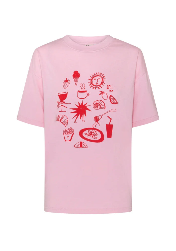 ZAZIBA Favourite Things Tee - Pink