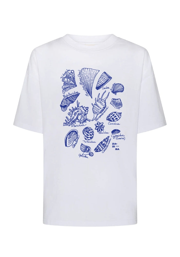 ZAZIBA Seashells Tee - White