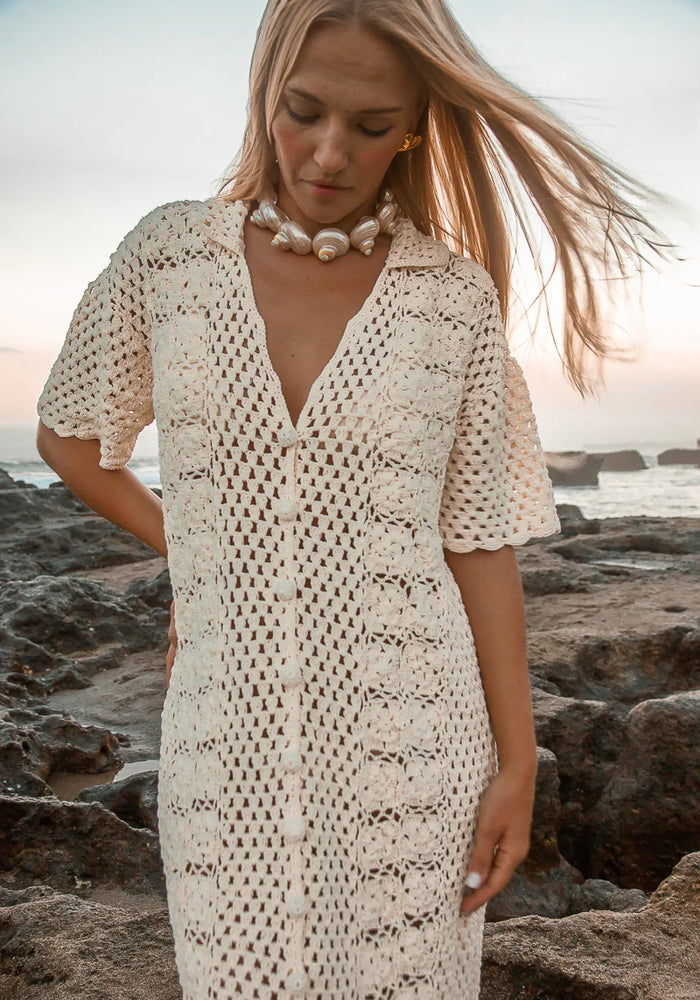 PALM COLLECTIVE Crochet Maxi Dress